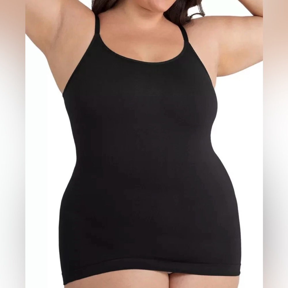 NWT Shapermint Essentials Scoop Neck Black Cami Womens XL